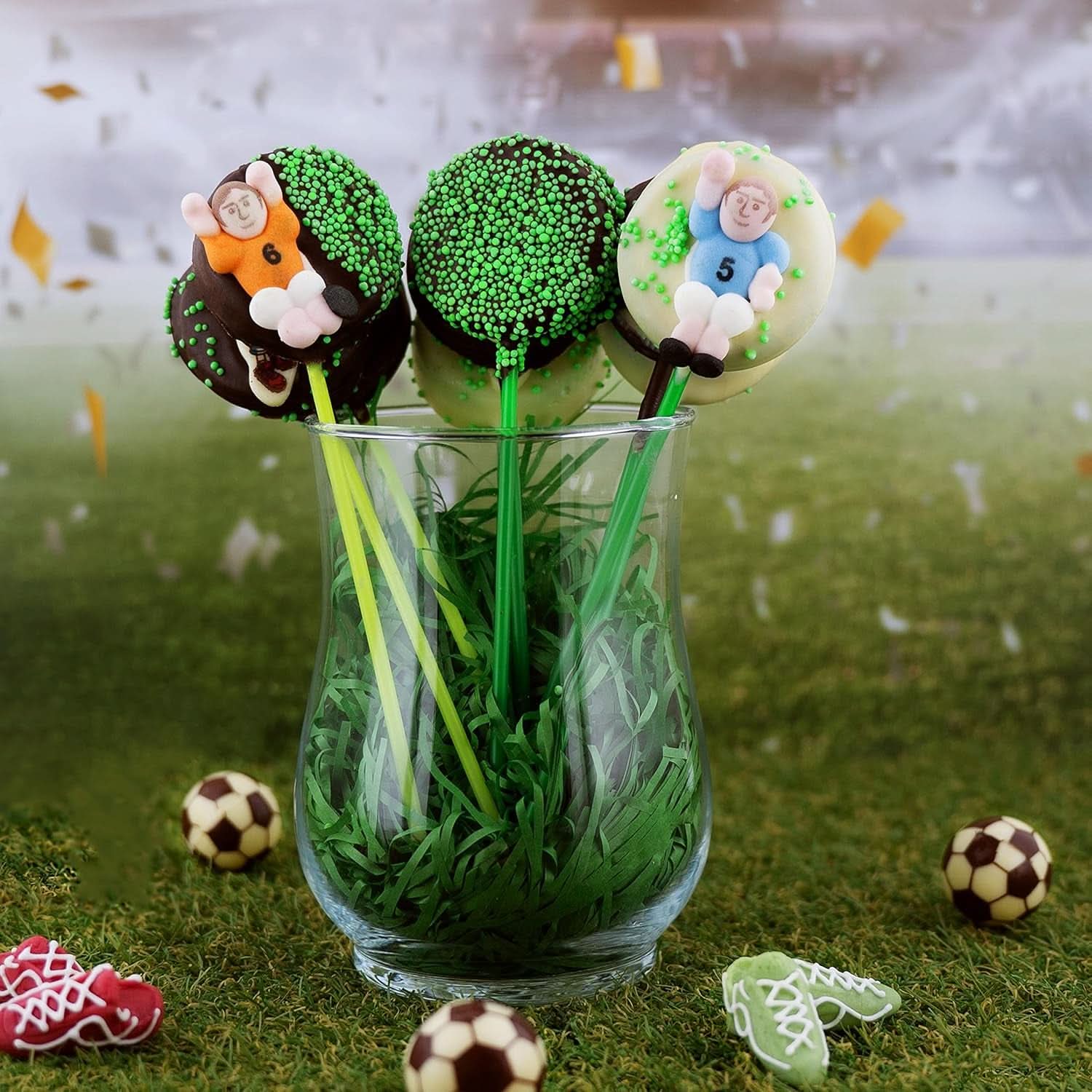 Günthart Backdecor 12 Suikervoetballers en voetballen, 21 gram Naty Shop