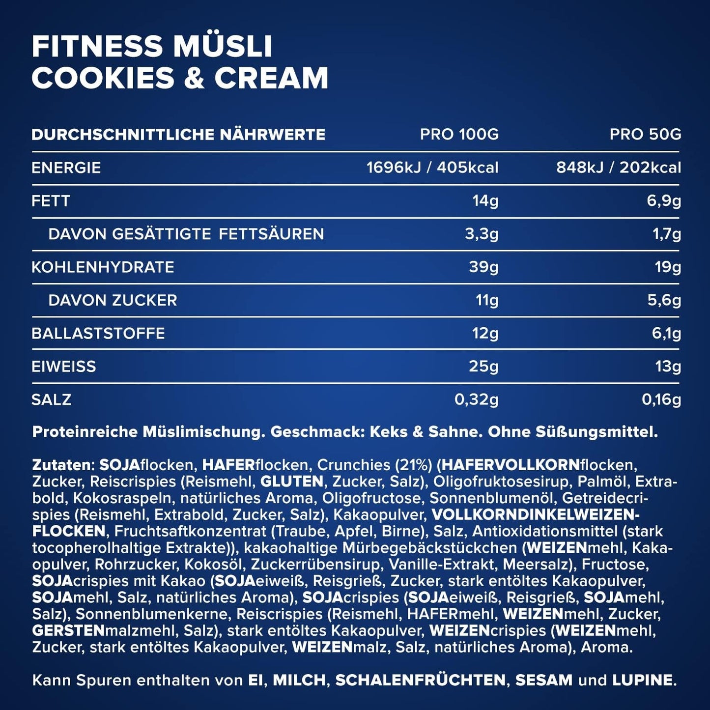 IronMaxx Fitness Muesli - Koekjes & Crème, zak van 2 kg | Eiwitrijke vegan muesli met knapperige inhoud | Laag in suiker en hoog in vezels