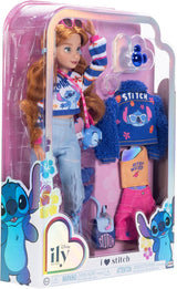 Disney ILY 4EVER Fashion Dolls Stitch met rood haar, 25 cm lang, 13 scharnierpunten, twee complete Mix-And-Match-outfits en een sprankelende Mickey-ring voor jou! Naty Shop-poppen