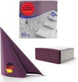 50 Aroba Airlaid Servetten Textiel Look 19 KLEUREN 40X40 Cm 1/4 vouw Hoge kwaliteit Textiel Look Bruiloft Servetten voor Jubilea Hotel Catering Feestdagen Kerst Bruiloft Roze