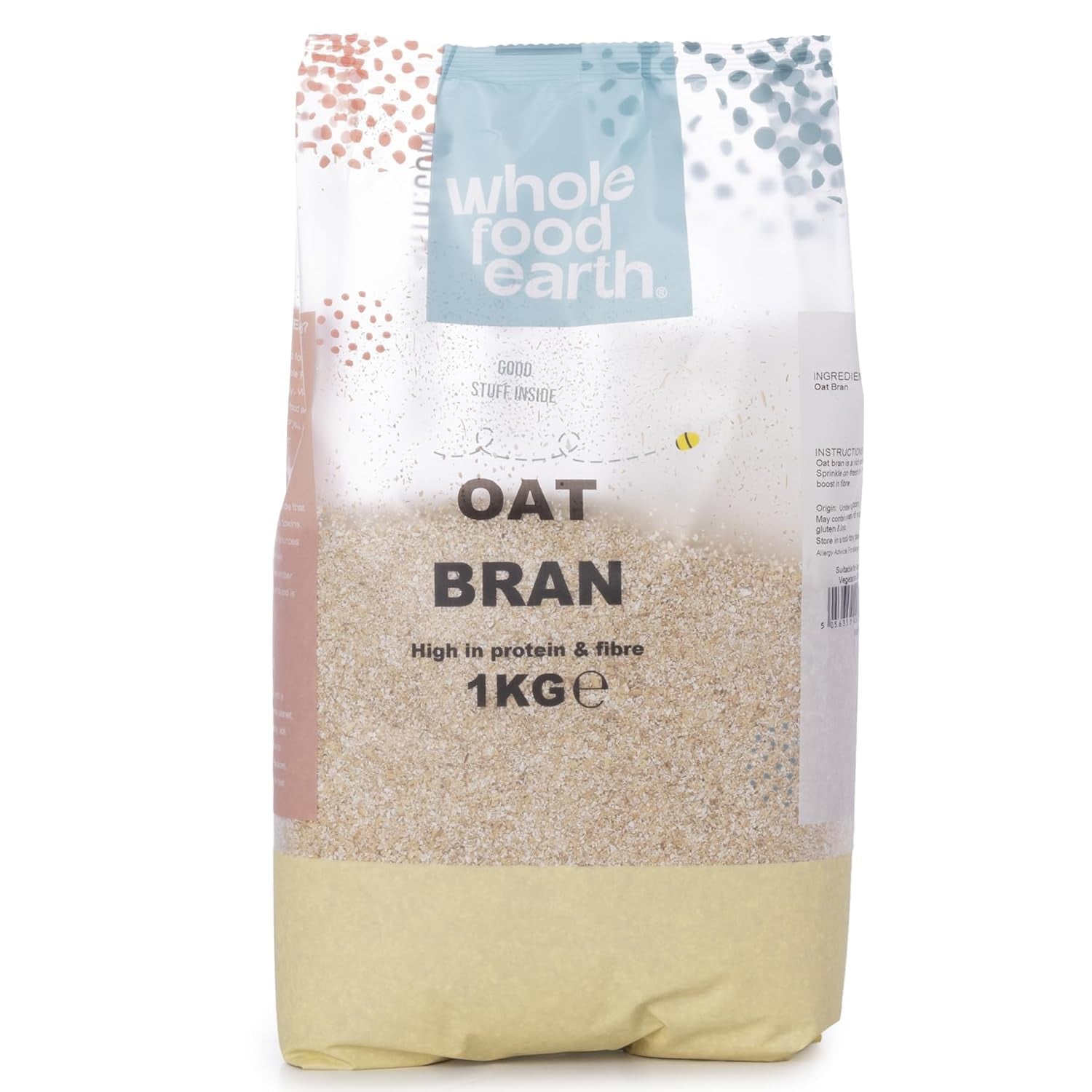 Wholefood Earth gestabiliseerde haverzemelen 2 kg | Niet-GMO | Rijk aan vezels