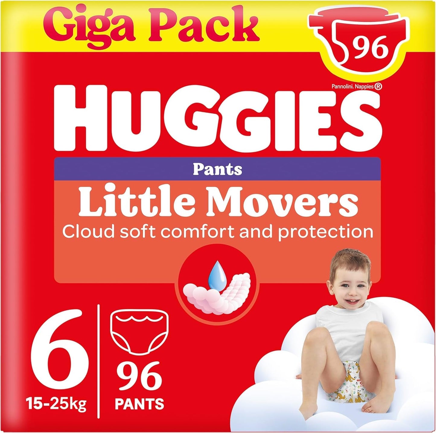 Huggies Little Movers Disney broek, maat 6, 96 stuks (2 x 48), maandelijkse doos