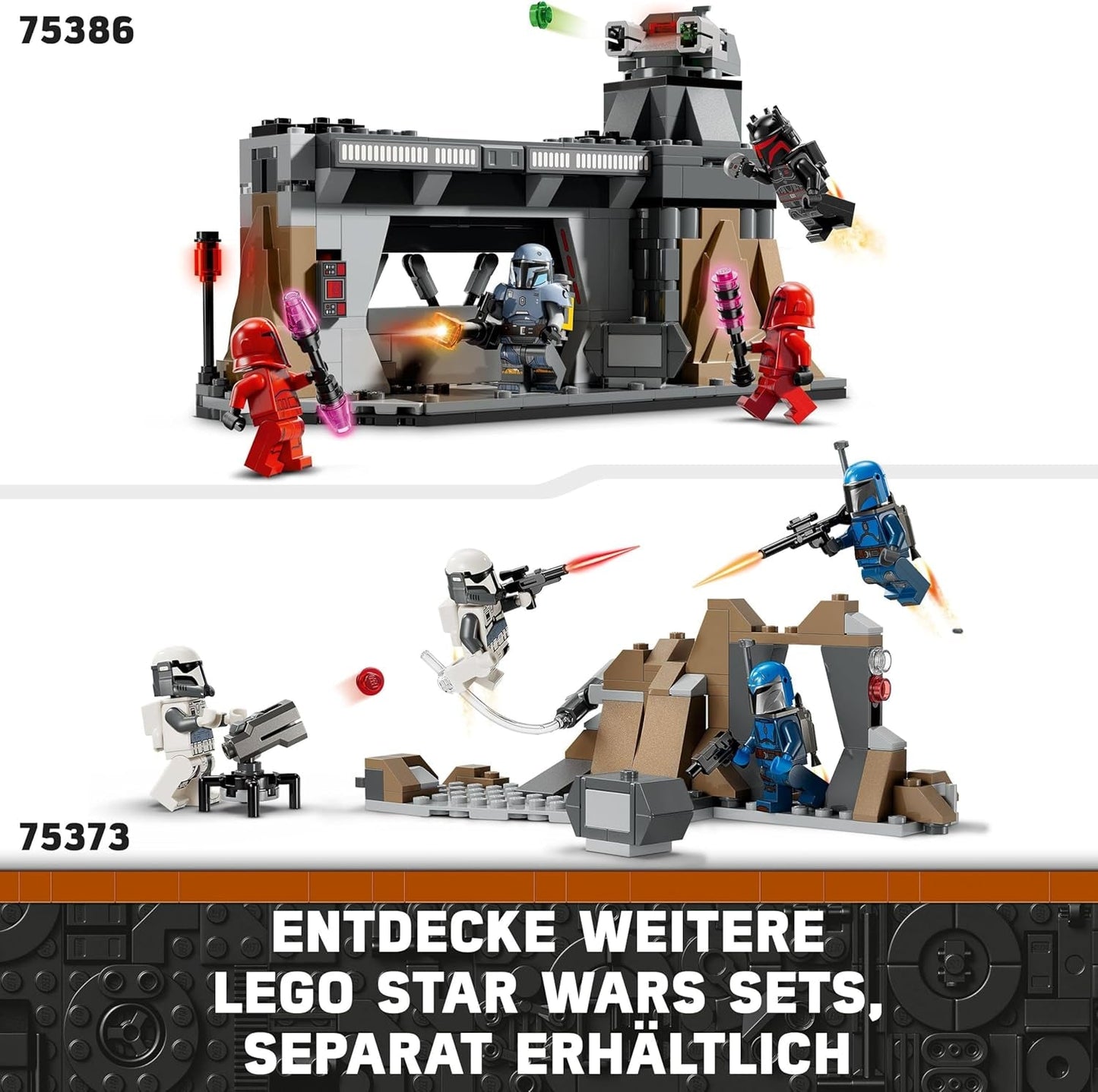 LEGO Star Wars: Mandalorian Ambush on Mandalore Battle Pack, avontuurlijk bouwspeelgoed voor kinderen, verzamelbare actieset, cadeau-idee voor jongens en meisjes 75373 Bouwsets Besuche in LEGO-Store