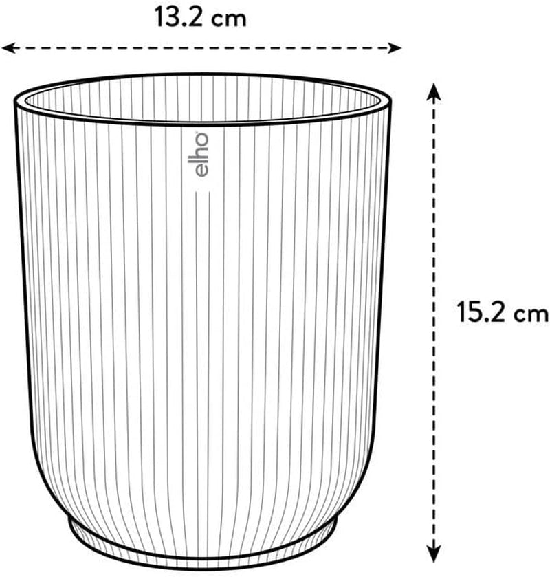 elho Vibes Fold Orchid Hoog 12,5cm - Orchideeënpotten voor binnen - Bloempotten voor binnen - 100% gerecycled plastic - Wit/Zijdewit