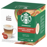 STARBUCKS Hazelnoot Macchiato van Nescafé Dolce Gusto, Dunkle Röstung, Kaffeekapseln 6 x 12 (72 Kapseln)