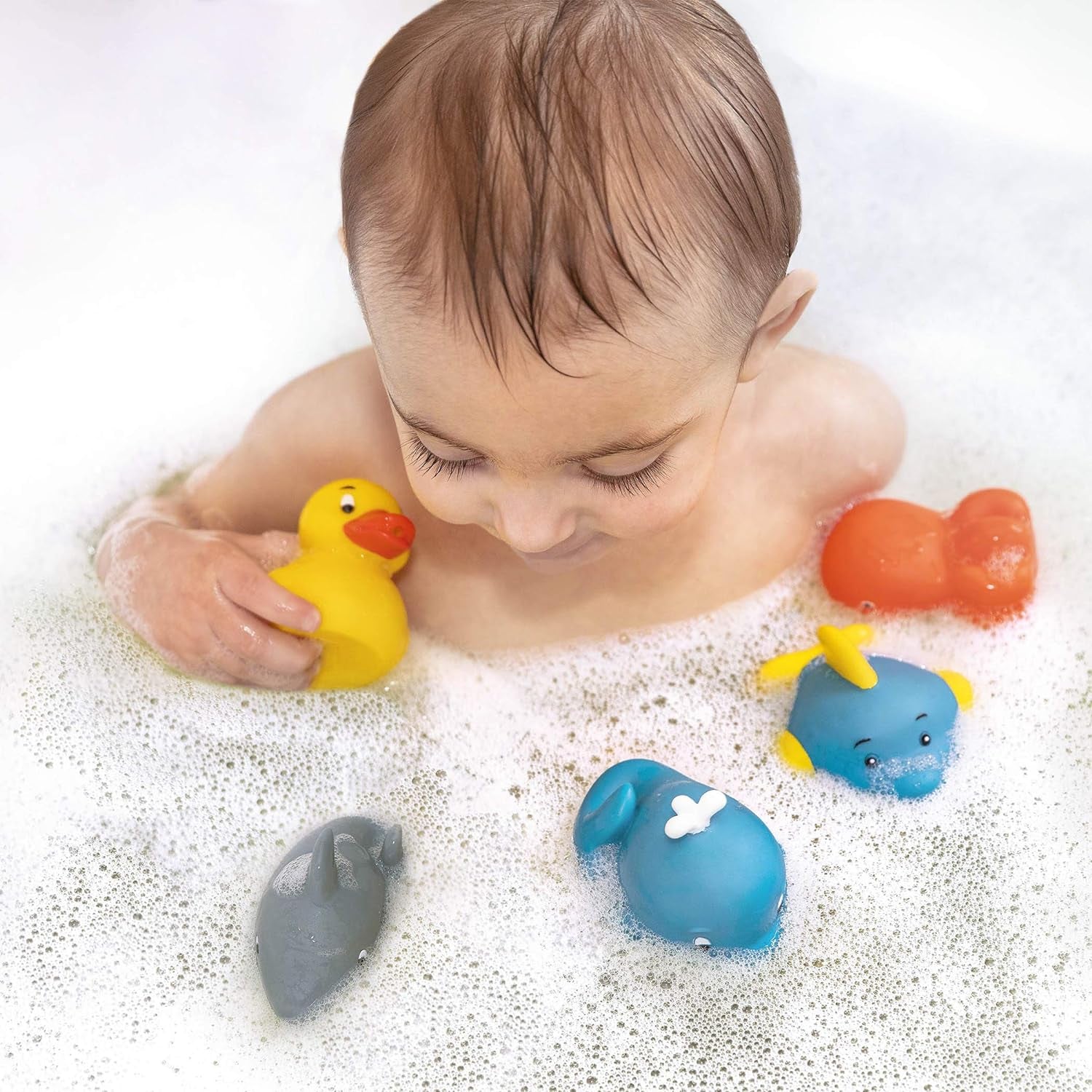 Battat 12-delig Badspeeltje Babybadje Waterdieren - Badmaatjes voor baby's vanaf 10 maanden - Badspeeltje Eend en meer Bebe Toys Naty Shop
