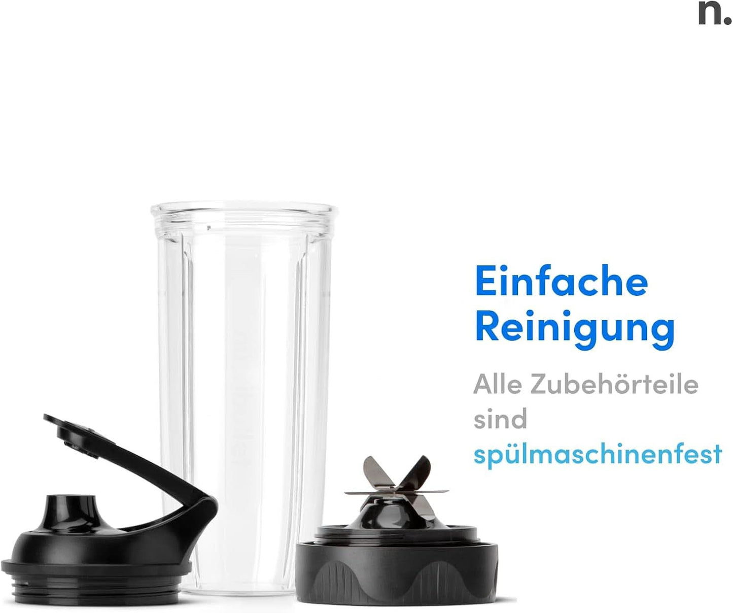 Nutribullet Personal Blender, Der Leistungsstärkste Mixer Für Eine Portion, 1000 Watt en Leiser Motor, 900 Ml Becher Aus Tritan Renew, Leuchtende Touch Bedienknöpfe, Dunkel Grau Bucatarie Naty Shop