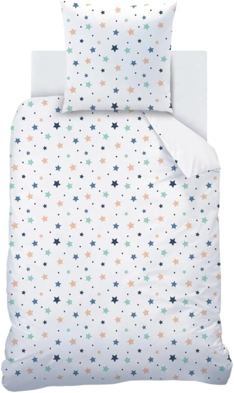 Beddengoedset voor kinderen, omkeerbaar, Sterren Beddengoed - kinderen Naty Shop