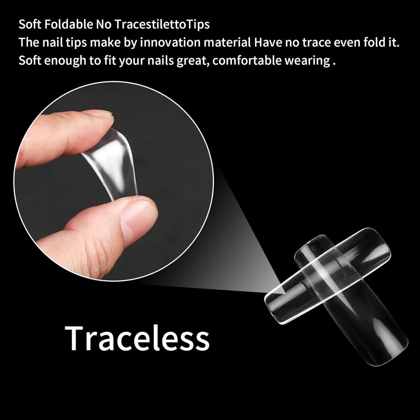 240 stuks heldere kunstnagels, valse nageltips, volledige dekking lange nagels, ballerina nageltips, volledige dekking Franse nageltips voor manicure