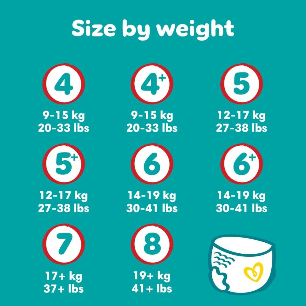 Pampers Baby-Dry luiers, maat 8, 22 stuks, 19 kg+
