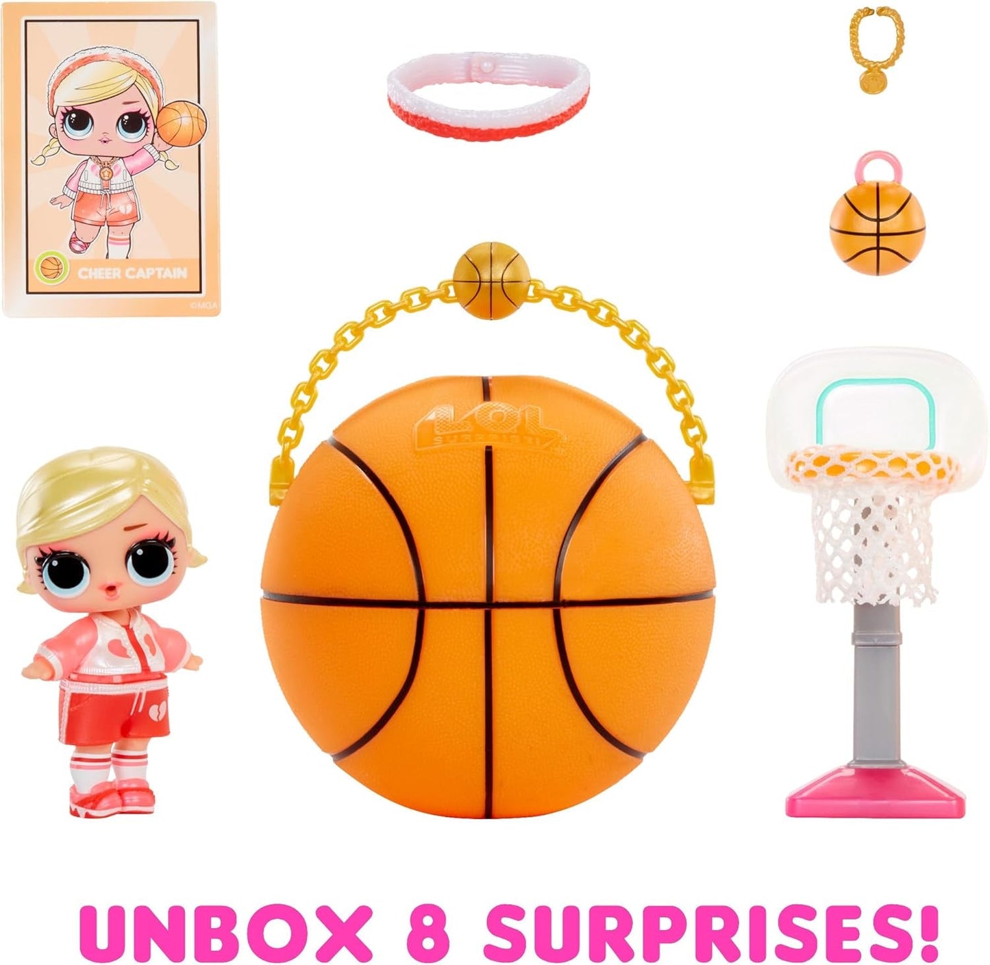 LOL Verrassing! All-Star Sports Vault Tots-collectie - Inclusief 1 pop, gepantserde verpakking, 12 verzamelpoppen, 8 accessoires voor het uitpakken, ideaal voor kinderen vanaf 4 jaar, Roze