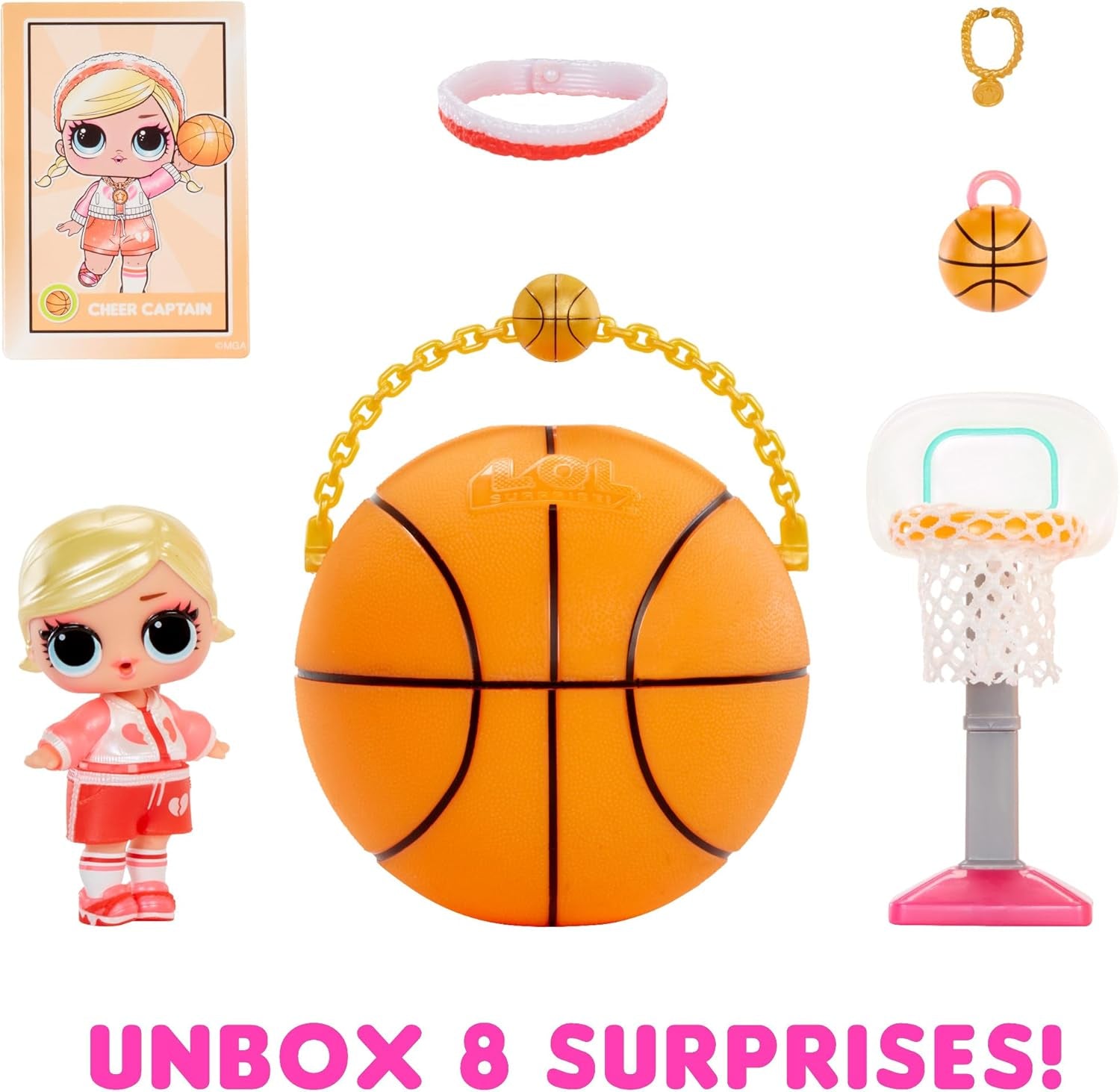 LOL Verrassing! All-Star Sports Vault Tots-collectie - Inclusief 1 pop, gepantserde verpakking, 12 verzamelpoppen, 8 accessoires voor het uitpakken, ideaal voor kinderen vanaf 4 jaar, Roze