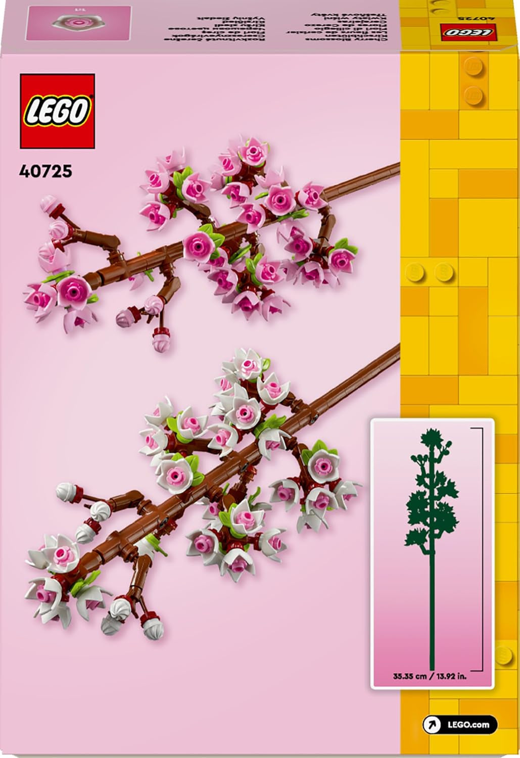 LEGO Botanicals Kersenbloesems - Kunstbloemen om te bouwen - Bureaudecoratie voor kinderen - Bloemboeket om neer te zetten - Cadeau voor dames en heren vanaf 8 jaar - Botany Collectie 40725 Bouwsets Besuche den LEGO-Store