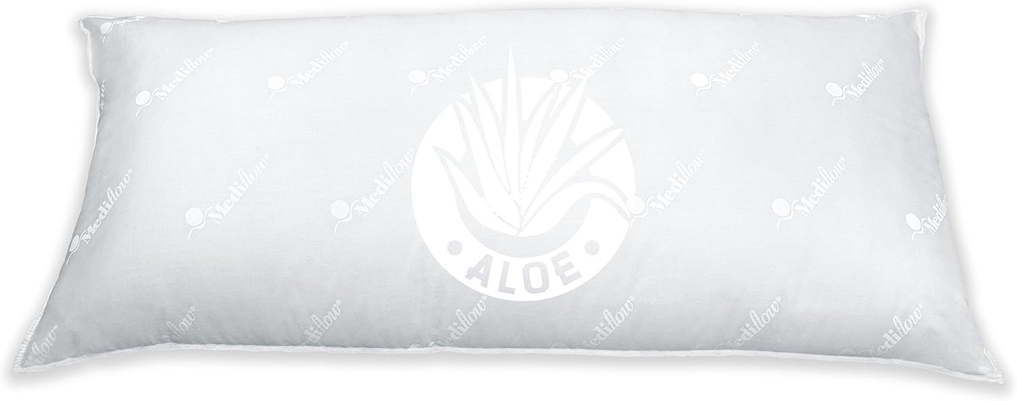 Mediflow 5223 Aloë Vera Action Waterkussen, orthopedisch ondersteuningskussen voor de cervicale wervelkolom, 40X80cm, Wit, 1 stuk (1 pak) Naty Shop standaardkussens