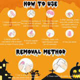 5 stuks Halloween 3D nagelstickers, 5D stereoscopische nagelstickers, nageldecoraties, nagelontwerpaccessoires