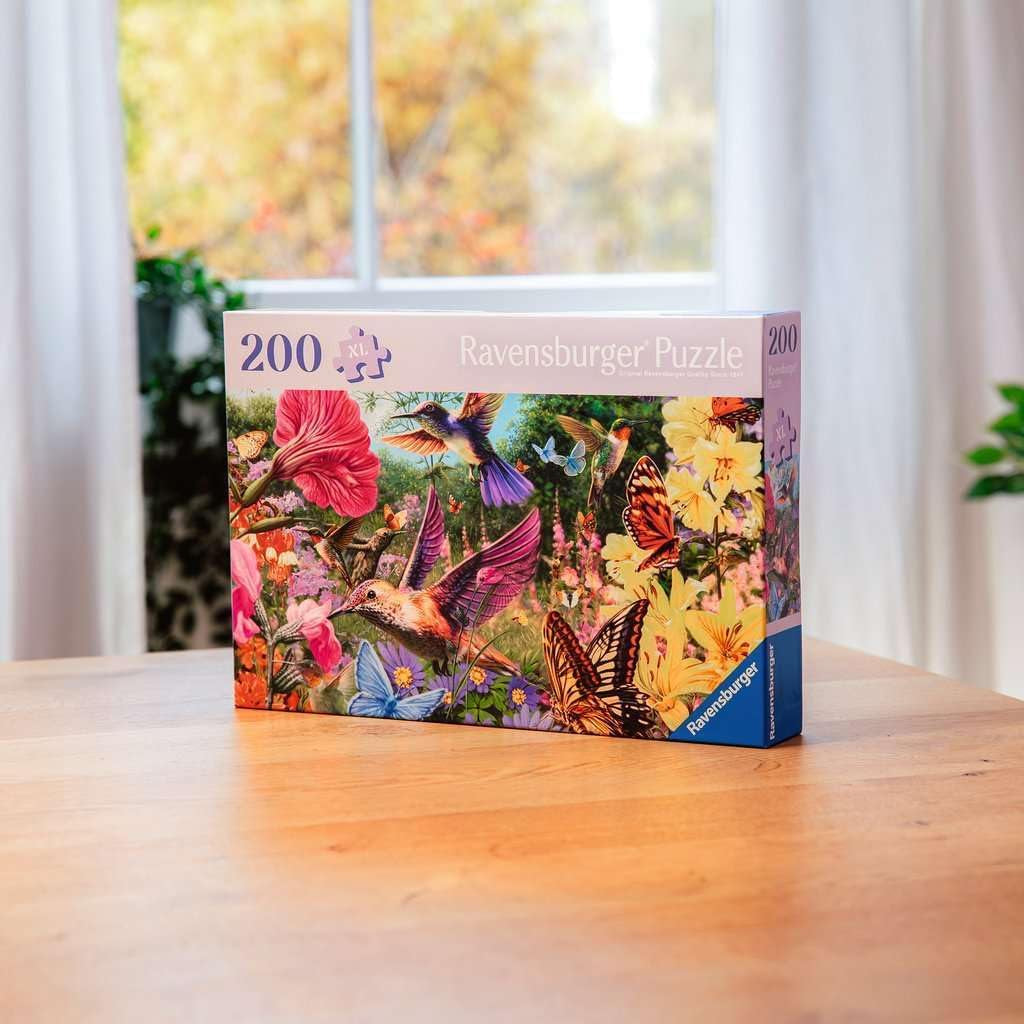 Ravensburger puzzel 12001369 - Kolibries en vlinders - puzzel van 200 stukjes voor ouderen en senioren met grotere puzzelstukken, grip, groot afbeeldingssjabloon en puzzelbasispuzzel Naty Shop