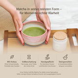 Shinto - "Gouden" biologische Matcha-thee - Groene theepoeder van ceremoniële kwaliteit - JAS & EU BIO gecertificeerd - Schaduwrijk en met de hand geplukt - Directe import uit Uji, Japan - 30g