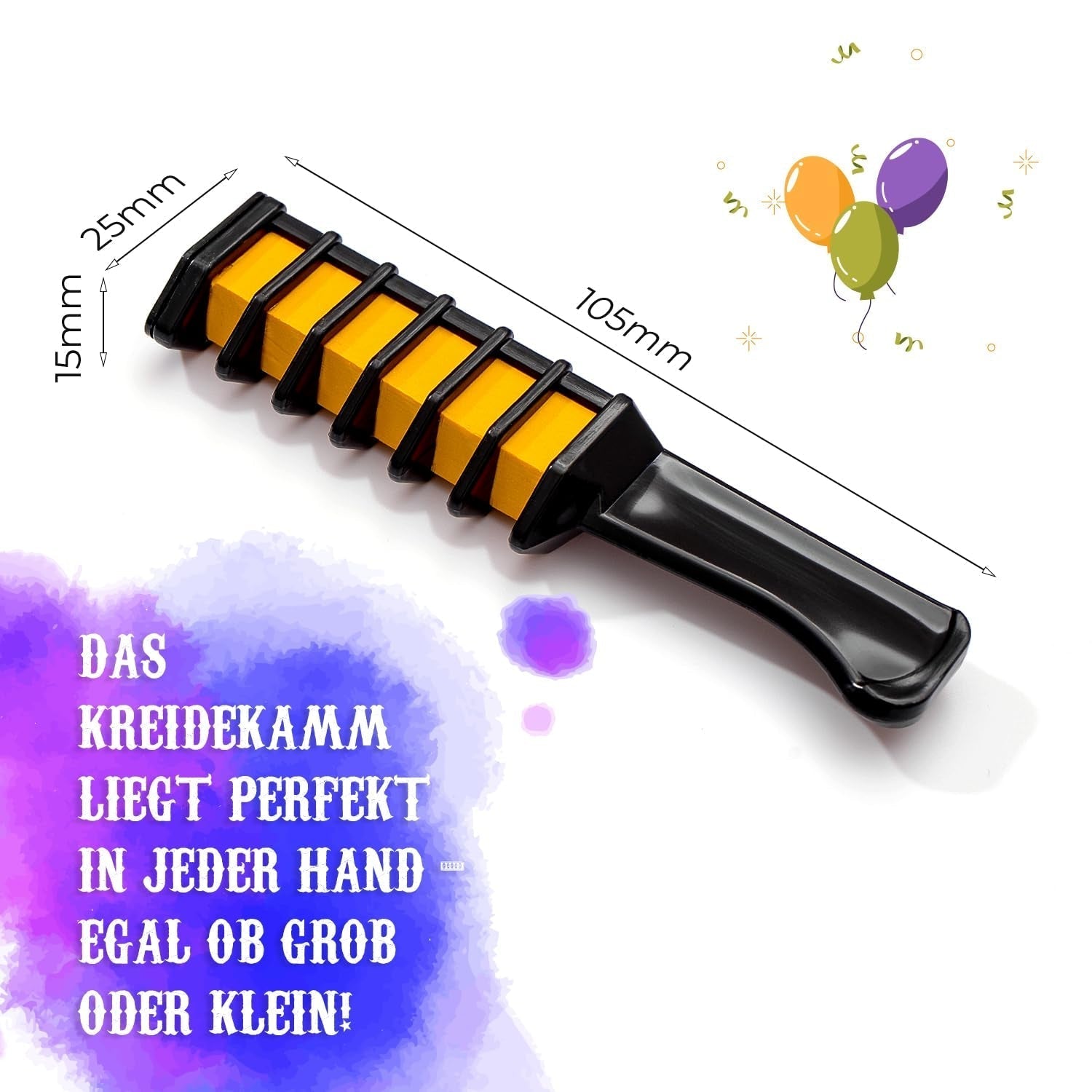 Magicat Haarkrijt voor meisjesset I 10 wasbare kleuren en 5 haarelastiekjes I Cadeau voor meisjes van 4 tot 10 jaar I Creatief cadeau voor kinderverjaardagsfeestje 2025 I Veilig en kleurrijk Naty Shop Haarverf