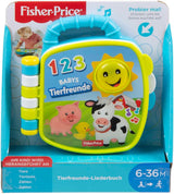 Fisher-Price Muzikale Dierenvriendenliedjesboek | Babyspeelgoed vanaf 6 maanden, 1 jaar voor meisjes en jongens | Kinderspeelgoed | Muziekboek met geluiden en lichteffecten | Educatief speelgoed (Duits), GFP29 Jucarii Bebe Naty Shop