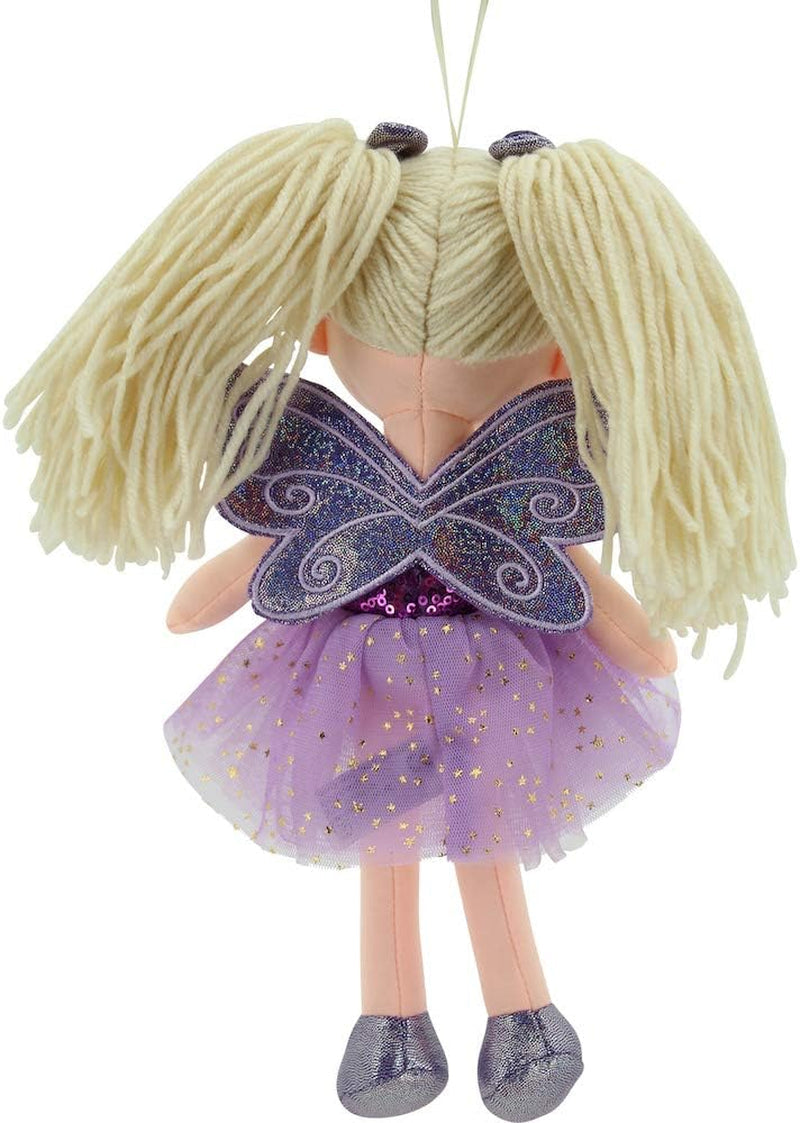 11766 stoffen pop fee knuffel prinses 30 cm paars