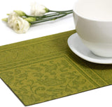 Papstar, 50 servetten "ROYAL Collection" 1/4 vouw 40 Cm X 40 Cm olijfgroen "Ornamenten", #81746