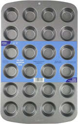 CSB111 Antihaftbeschichtete Mini-Muffinform Mit 24 Löchern Aus Karbonstahl, Edelstahl, Zilver, 39,4 X 24,6 X 2,1 Cm Vormen en bakplaten Naty Shop
