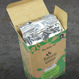 Delicatino - Natuurlijk groen PURE LEAF 500G, biologische yerba mate stengelloos, vers en rookloos, biologisch geteeld, vacuüm verpakt voor maximale versheid
