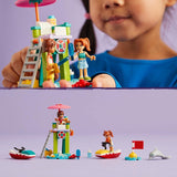 LEGO Friends badmeester-uitkijktoren met jetski's, kinderspeelgoed, cadeau-idee voor meisjes en jongens vanaf 5 jaar met 2 figuren en een dolfijn, jetski-speelgoed 42623 Bouwsets Besuche den LEGO-Store