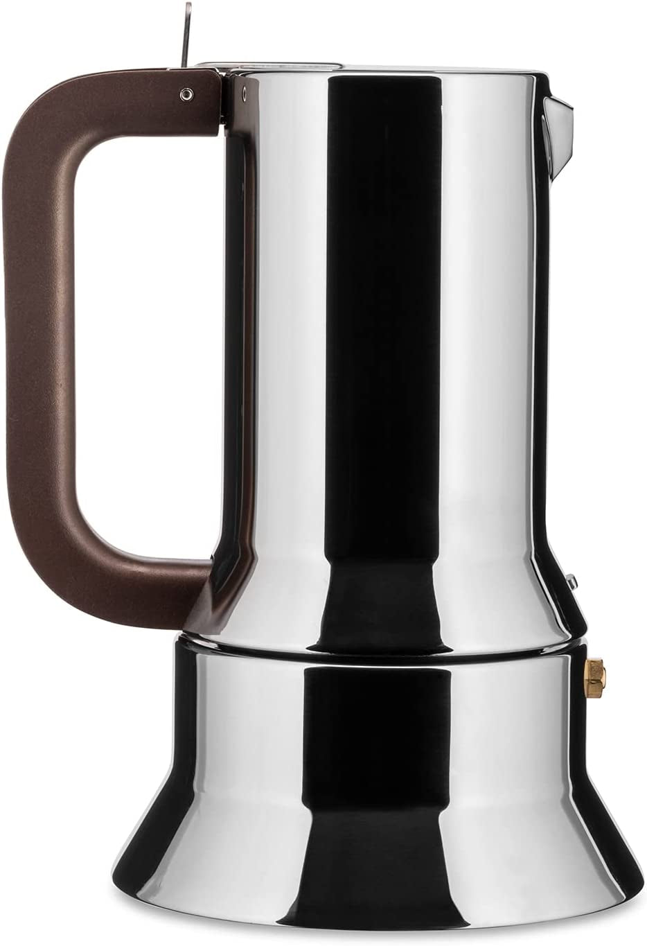 Alessi 9090/6 Espresso met 6 kopjes voor inductie, roestvrij staal, zilver, 15,5 x 13,5 x 27 cm