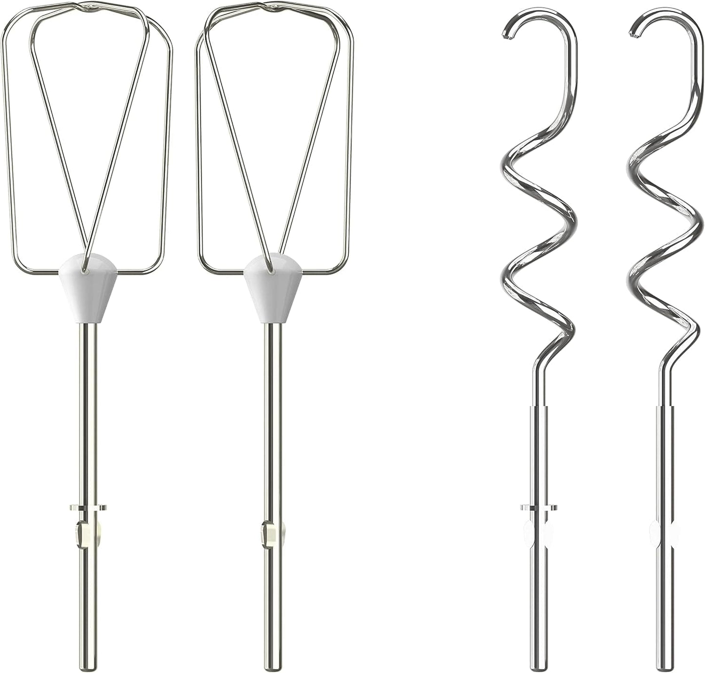 Krups GN4001 3 Mix 4000 Handmixer | 450 Watt | Robuust ontwerp | Variabele snelheidsregelaar | Turbo- en Auswurf-functie | Incl. 2 Rührbesen en 2 Knethaken | Weiß/Grau Keuken Naty Shop