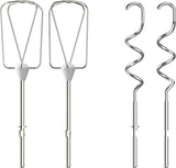 Krups GN4001 3 Mix 4000 Handmixer | 450 Watt | Robuust ontwerp | Variabele snelheidsregelaar | Turbo- en Auswurf-functie | Incl. 2 Rührbesen en 2 Knethaken | Weiß/Grau Keuken Naty Shop