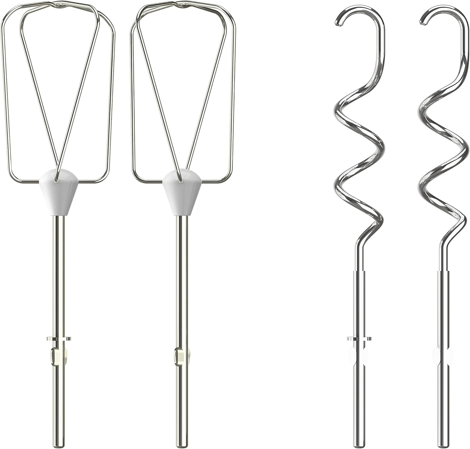 Krups GN4001 3 Mix 4000 Handmixer | 450 Watt | Robuust ontwerp | Variabele snelheidsregelaar | Turbo- en Auswurf-functie | Incl. 2 Rührbesen en 2 Knethaken | Weiß/Grau Keuken Naty Shop