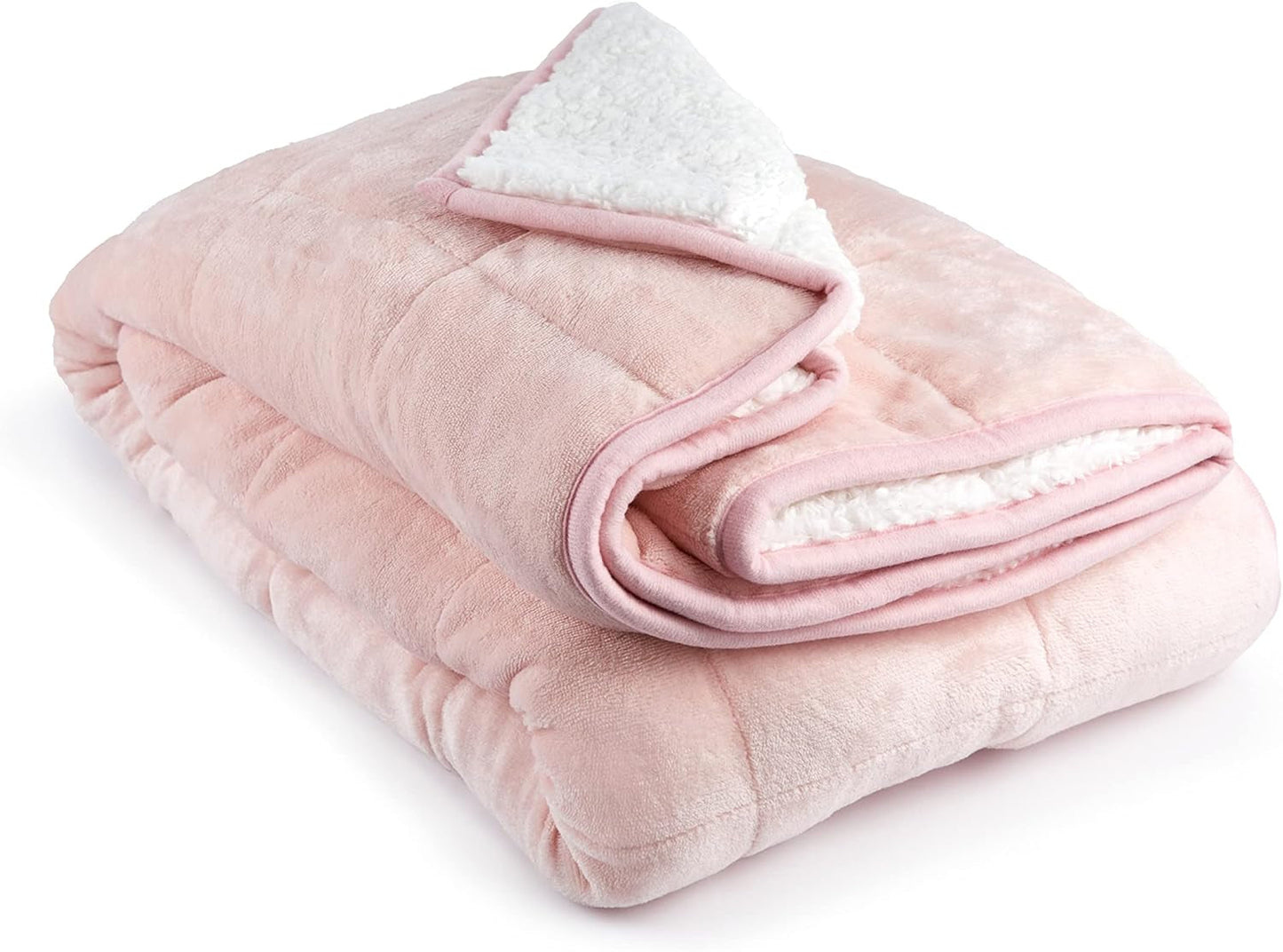 Emma Barclay verzwaarde Sherpa-deken, 127 x 152 cm, zachtroze Emma Barclay bedden en dekens zachtroze 50X60" (127X152cm)