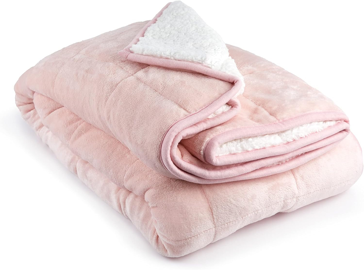 Emma Barclay verzwaarde Sherpa-deken, 127 x 152 cm, zachtroze Emma Barclay bedden en dekens zachtroze 50X60" (127X152cm)