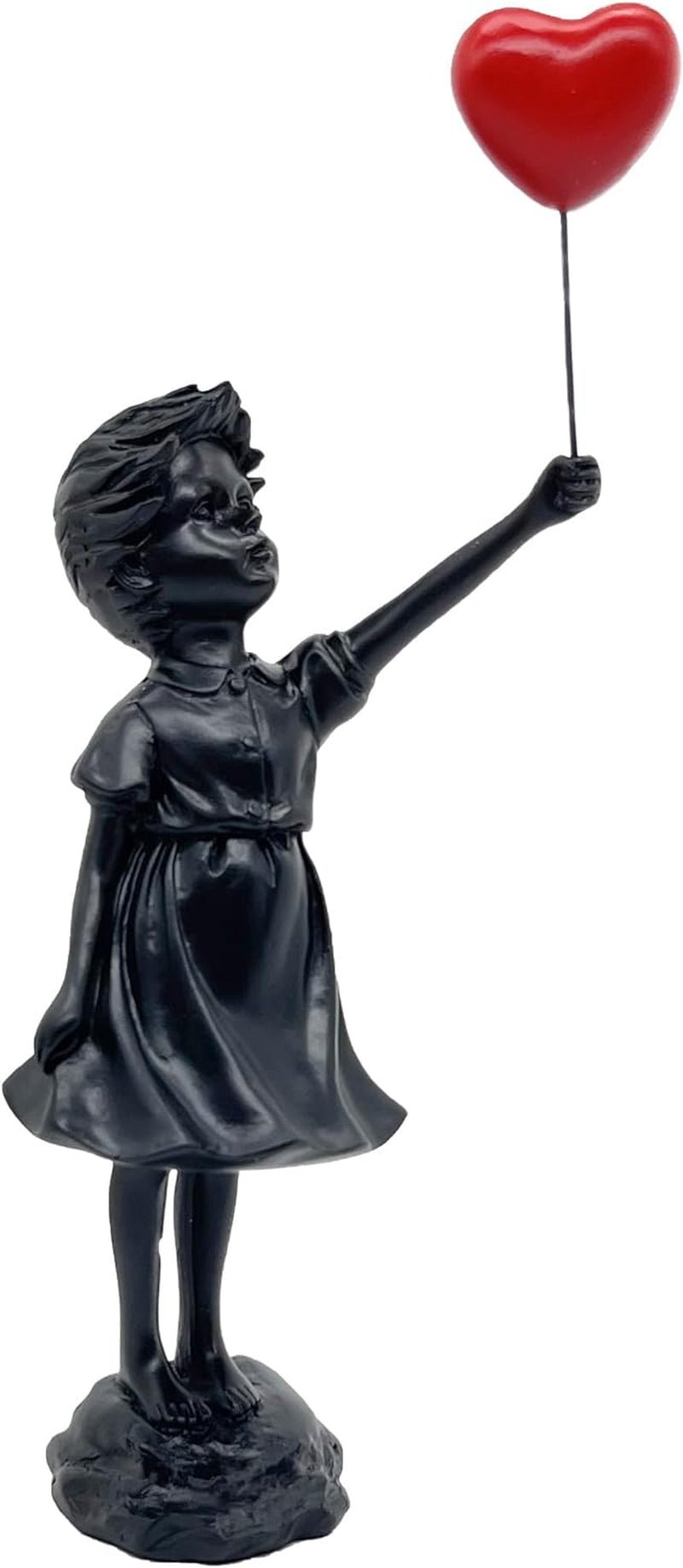 Schattig Ballonmeisje Hars Sculptuur Woondecoratie Standbeeld Banksy Rood Hart Meisje Ballon Figuur Moderne Kunst Sculptuur Voor Tafel Plank Decor Beelden en sculpturen Naty Shop Qiqiunv95