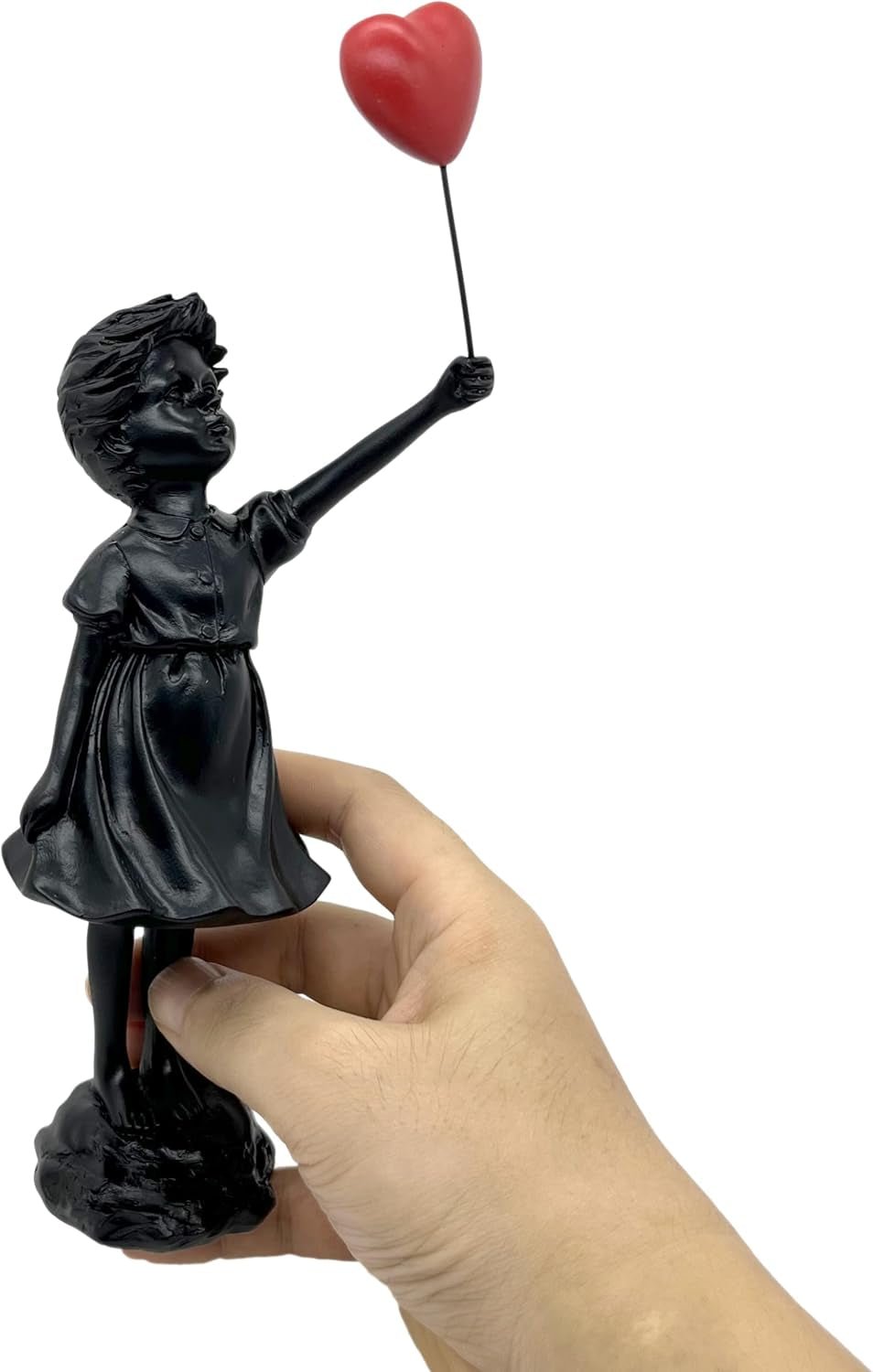 Schattig Ballonmeisje Hars Sculptuur Home Decor Standbeeld Banksy Rood Hart Meisje Ballon Figuur Moderne Kunst Sculptuur voor Tafelblad Plank Decor Beelden en sculpturen Naty Shop