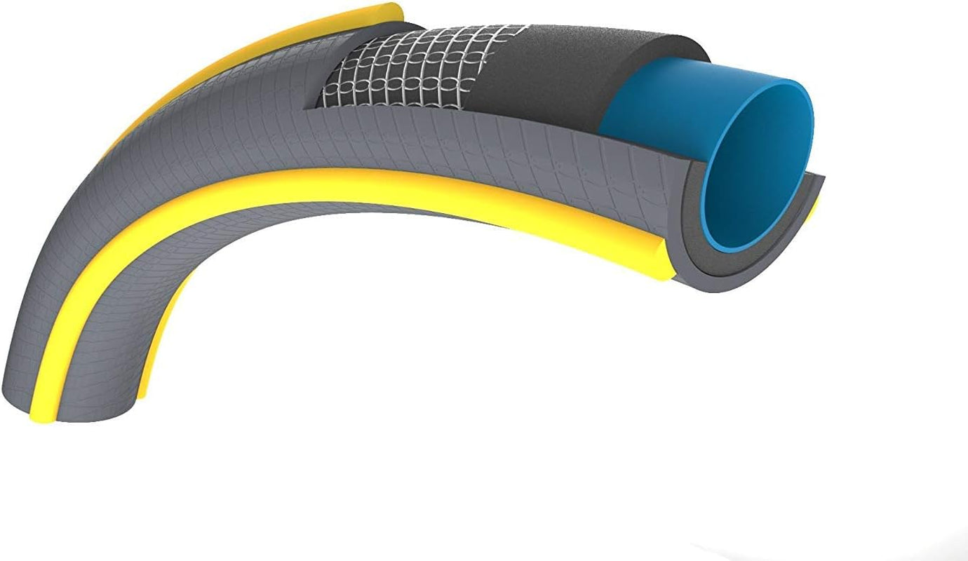 HOZELOCK - Tuinslang Ultramax Ø 12,5 mm (1/2") 15 m: Robuuste, weerbestendige tuinslang, voorkomt draaien, buigen en pletten, gemaakt van 40% gerecycled PVC [116240], Grijs
