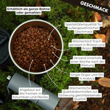 EXHALE Bio GANZE BOHNEN – Dunkel Gerösteter Kaffee – 450g Packung – Mykotoxinfrei & Geeignet für Bulletproof Coffee – Single Origin en 100% Arabica Bohnen
