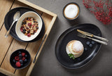 CreaTable, 22139, PIETRA-serie, 4-delige serviesset voor 4 personen, porseleinen bordenset, vaatwasser- en magnetronbestendig, gemaakt in Europa