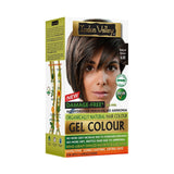 Indus Valley natuurlijke schadevrije gel haarkleuring | Ammoniakvrij, veganistisch en dierproefvrij | Tot 100% grijsdekking, langdurige resultaten | Licht kastanje 5.0 (20 gram + 200 ml) Haarverf Naty Shop Middenbruin