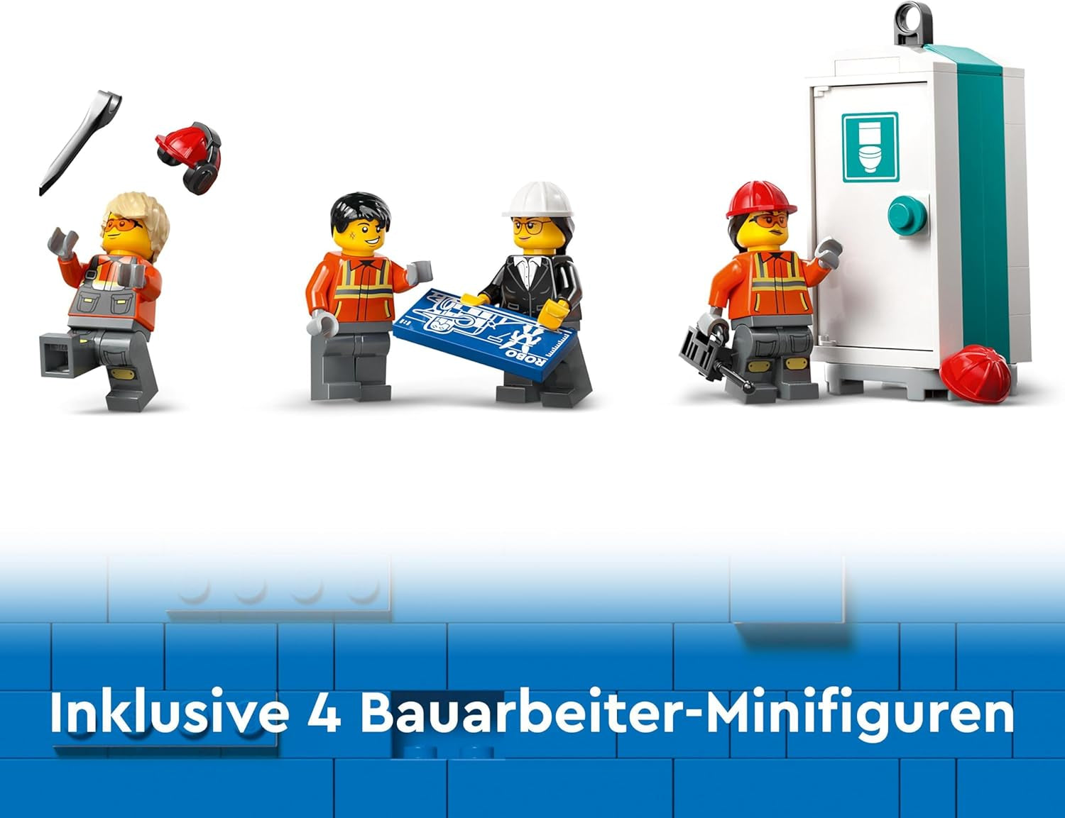 LEGO City Mobiele bouwkraan Bouwspeelgoed voor jongens en meisjes Creatief kindercadeau Lange uitschuifbare arm 4 bouwvakker minifiguren voor rollenspel 60409 Bouwsets Besuche in LEGO-Store