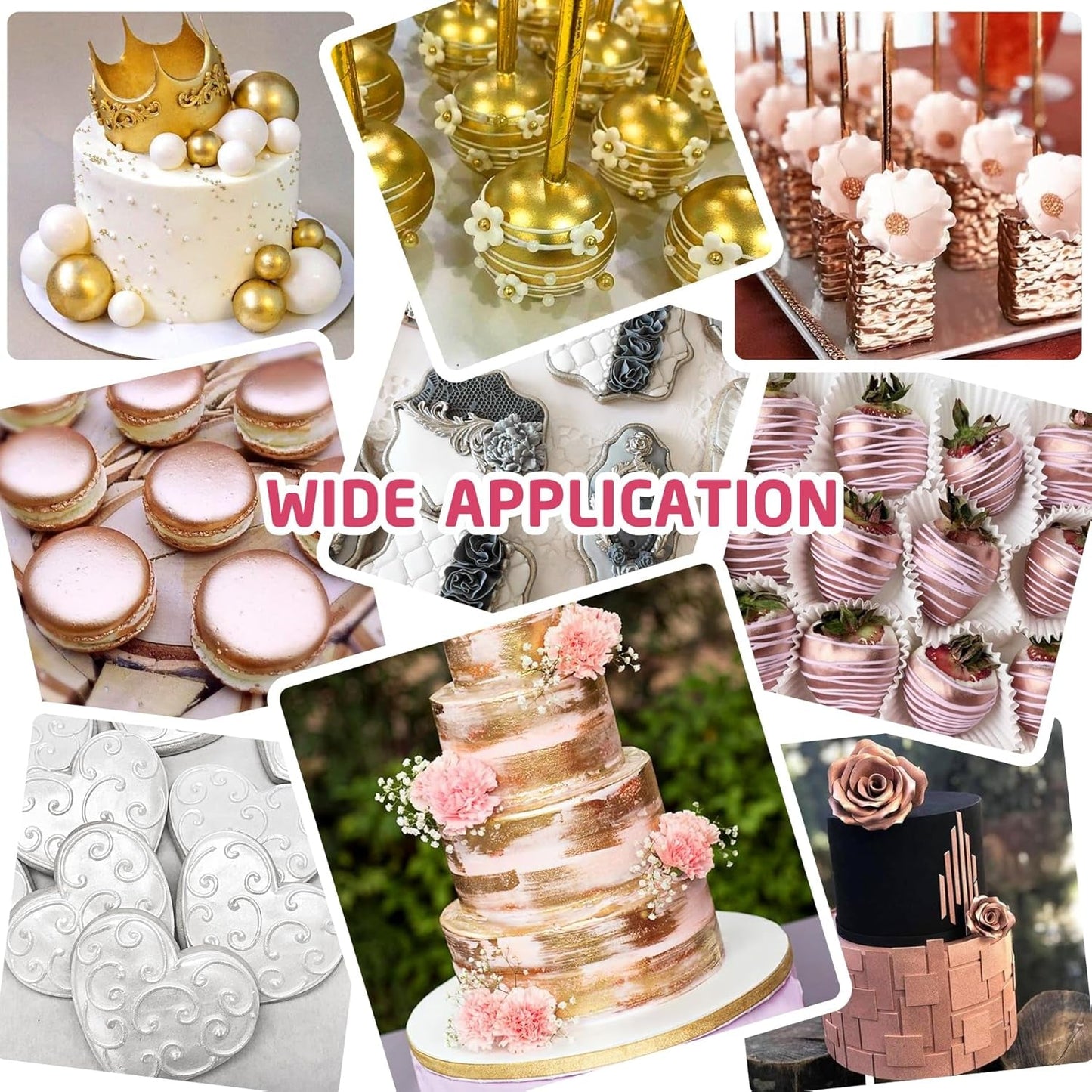Eetbare vloeibare glitter - 6 kleuren metallic glitter kleurstof voor taartdecoratie, bakken, muffins - Eetbare vloeibare glitter metallic poeder voor doe-het-zelf koekjes, fondant, taarten