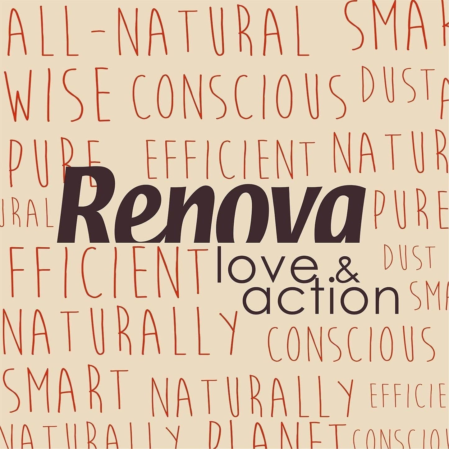 Toiletpapier Renova Love & Action, Beiger Pakket 9 X 12 Rollos-: 108