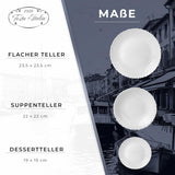 Serviesset voor 6 - 18-delig - Serviesset van opaalglas - Witte serviesset - Kom en bordenset - Modern serviesgoed - Borden - Serviesgoed - Serviesset voor 6 personen
