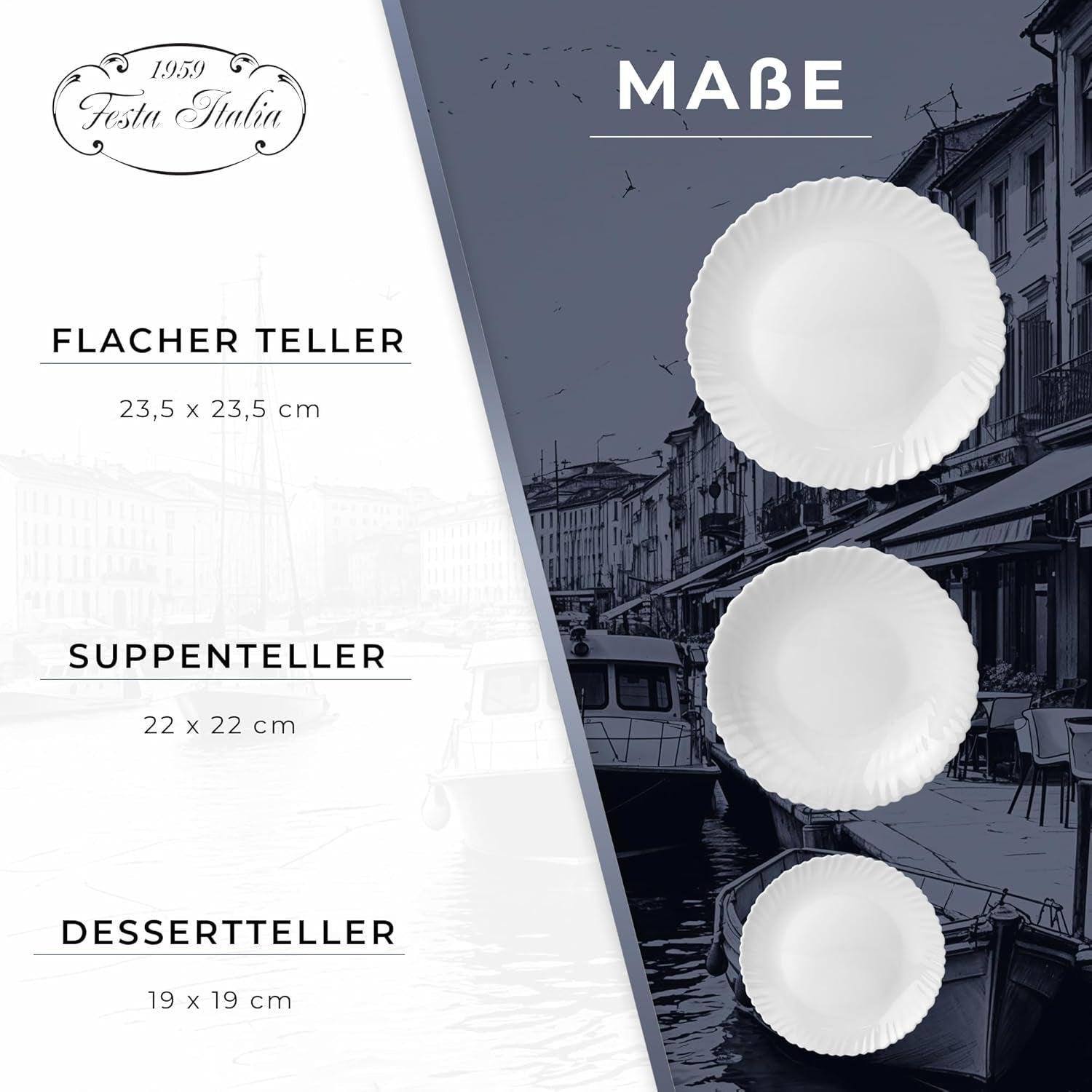 Serviesset voor 6 - 18-delig - Serviesset van opaalglas - Witte serviesset - Kom en bordenset - Modern serviesgoed - Borden - Serviesgoed - Serviesset voor 6 personen