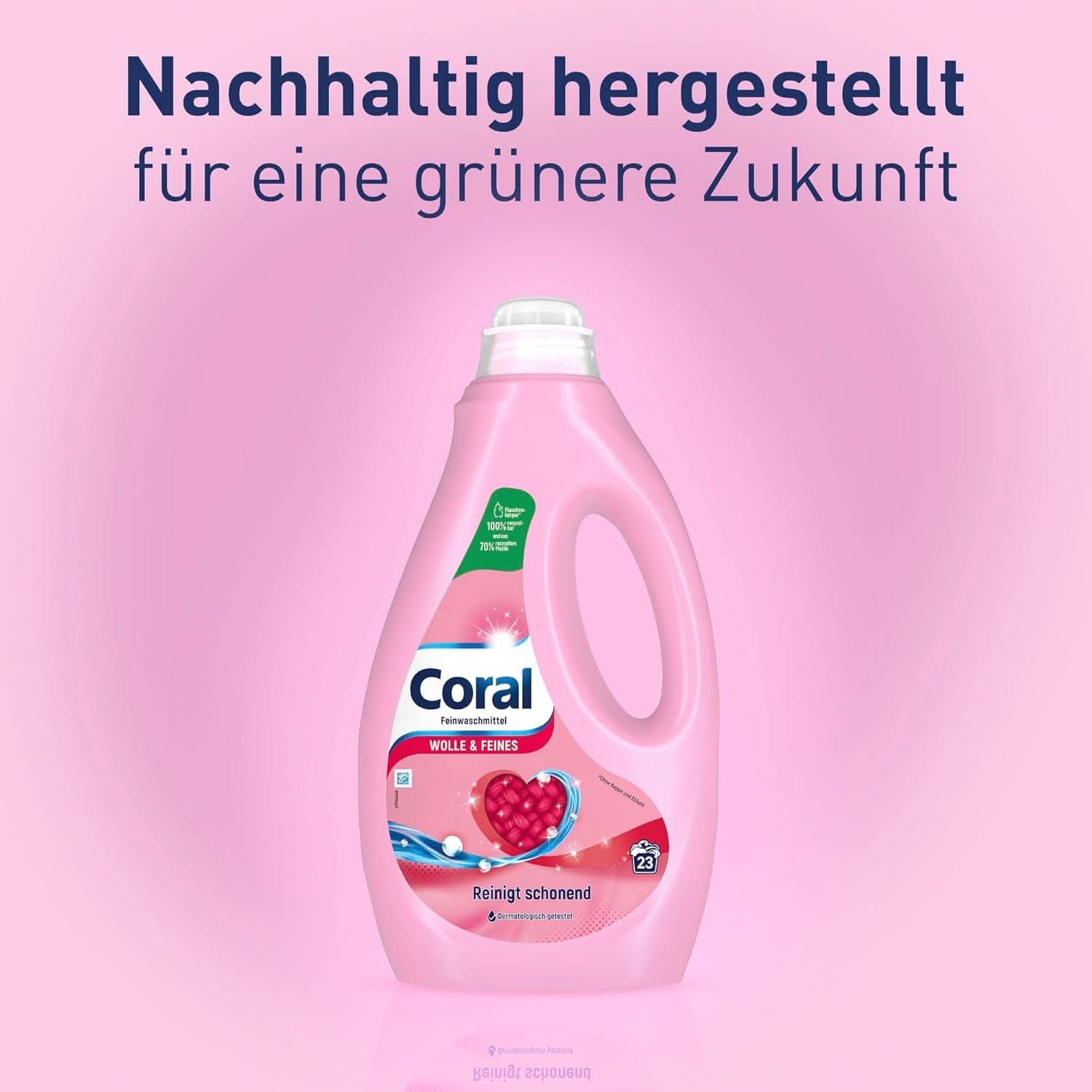 Coral delicaat vloeibaar wasmiddel voor wol en fijne was, 23 wasbeurten, 1,15 liter Wasmiddelen Naty Shop