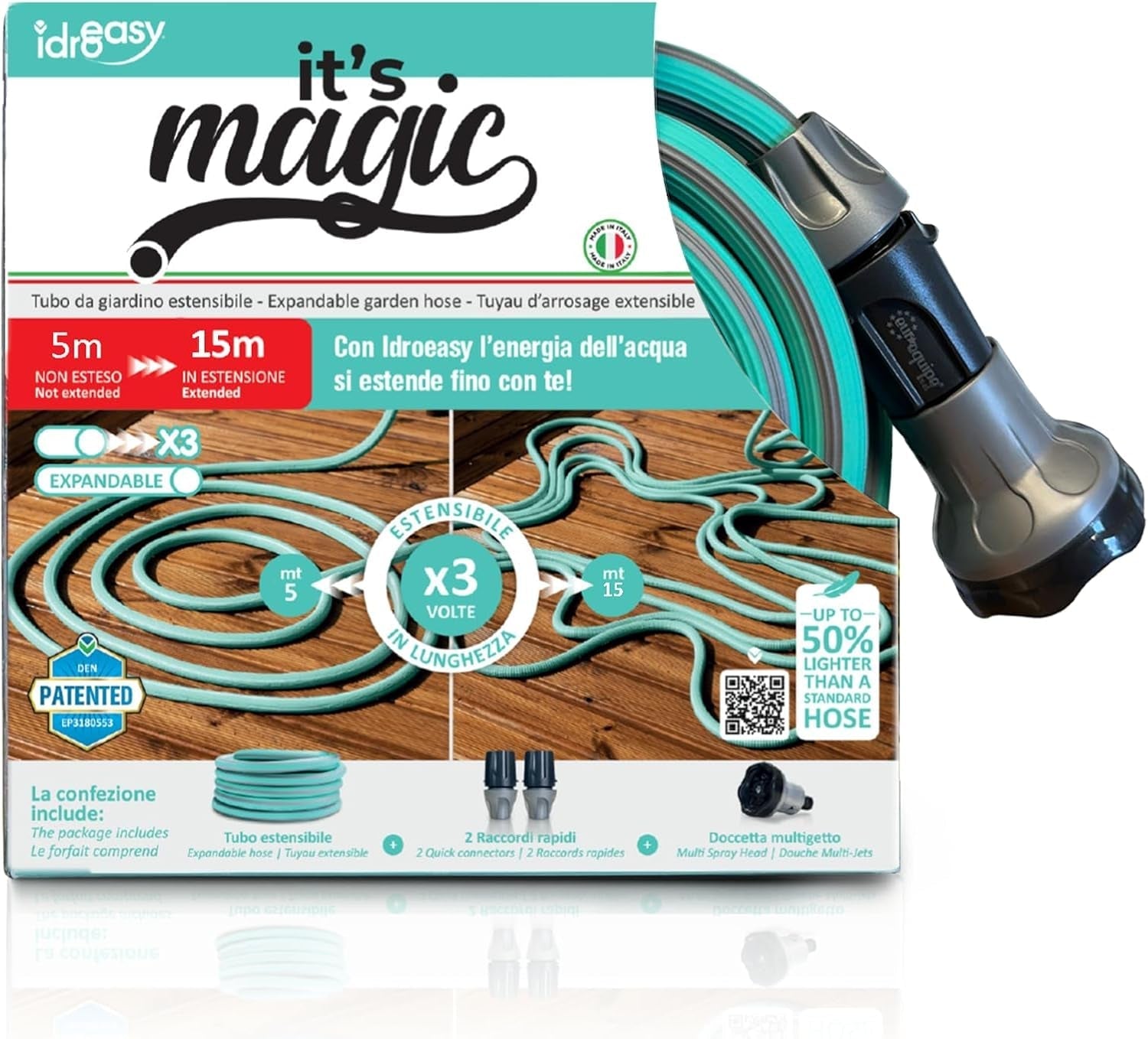 Magic Soft Smart 22,5 meter - Tuinirrigatiebuis, anti-knoop, anti-twist, waterslang