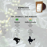 ESPRESSO | Koffiebonen 500g - 100% Arabica | Vers gebrand voor het maken van espresso | Hele koffiebonen | Klassieke koffiesmaak