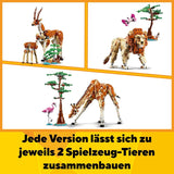 LEGO Creator 3In1 Dierensafari, creatieve set met dierenfiguren, 3 bouwopties: Speelgoedgiraffe, gazelle en leeuw, speelgoeddieren voor meisjes en jongens, natuurlijk cadeau voor kinderen vanaf 9 jaar 31150 Bouwsets Beuche den LEGO-Store