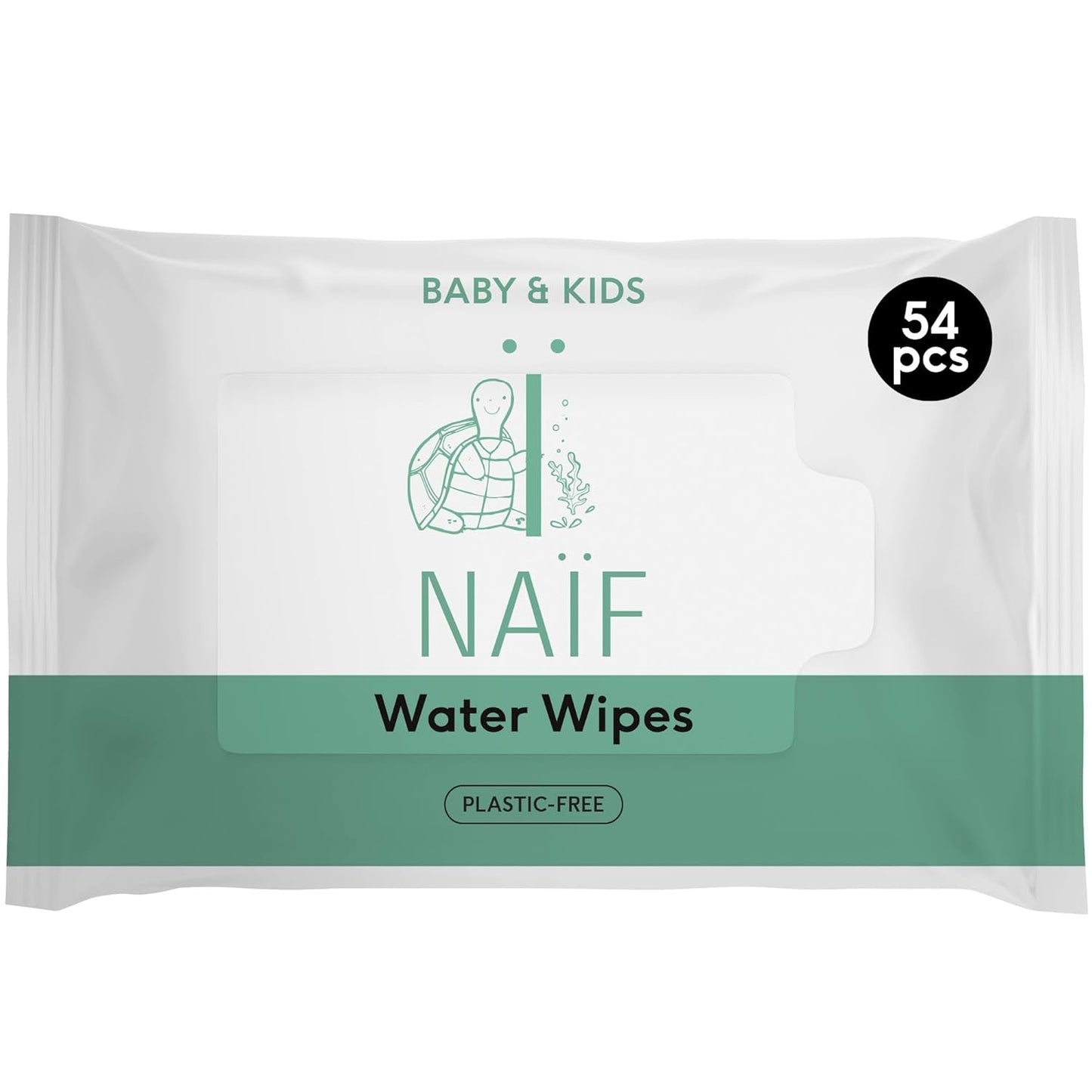 Naïf Plasticvrije babydoekjes 54 stuks (1 pak x 54 stuks) - voor babybilletjes, lichaam en gezicht - natuurlijke ingrediënten